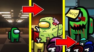 Как менялся ЗОМБИ АМОНГ АС и его жизненный цикл в майнкрафт ! Эволюция ZOMBIE AMONG US MINECRAFT