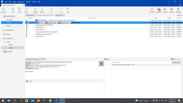 Curso Git - SourceTree | Como Verificar, Bajar y Trabajar Con Ramas Remotas (branches) En SourceTre смотреть онлайн