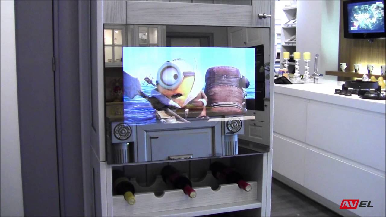 Встраиваемый телевизор в зеркале для кухни AVS220K смотреть онлайн