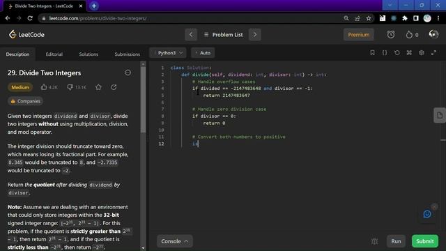 29. Divide Two Integers | Python | Explanation | LeetCode Problems Solutions | @CodeEnrich смотреть онлайн