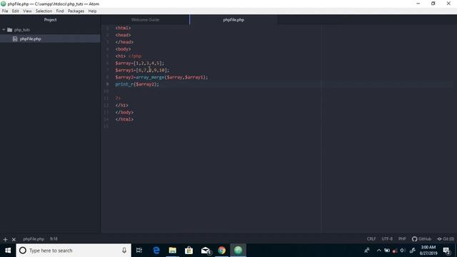 Php Tutorial #5 Different useful methods in arrays смотреть онлайн