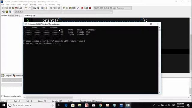 C programming basics for beginners(part-3) / Escape key / how to use\n and \t / C language (2019) смотреть онлайн