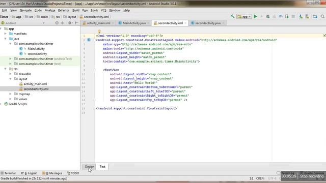 Timer for 5sec for Android studio Part-1 смотреть онлайн