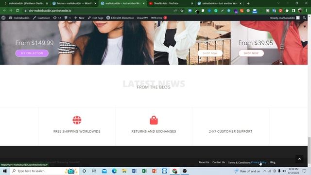 Create a Responsive eCommerce Website | OceanWp theme customization | Bangla tutorial (part # 1) смотреть онлайн
