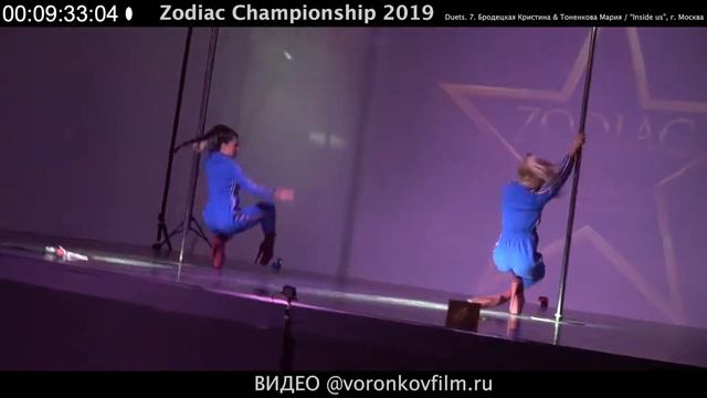 Zodiac Championship 2019 7 Бродецкая Кристина & Тоненкова Мария : “Inside us”, г Москва смотреть онлайн