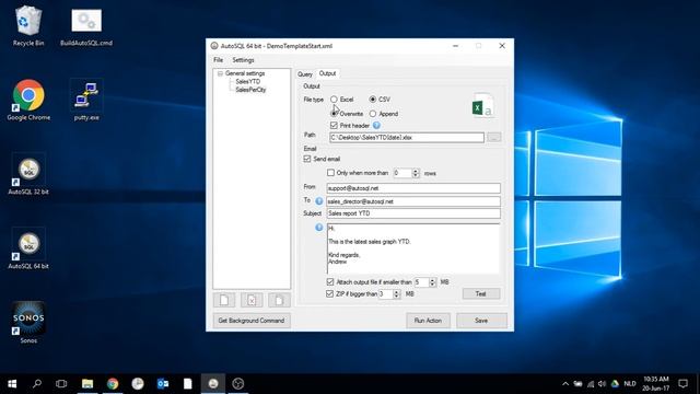 Export Scheduled SQL Results To Excel Template