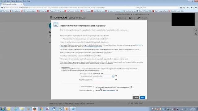 How to request an Oracle Cloud Environment Refresh by Self Service (P2T or T2T)? смотреть онлайн