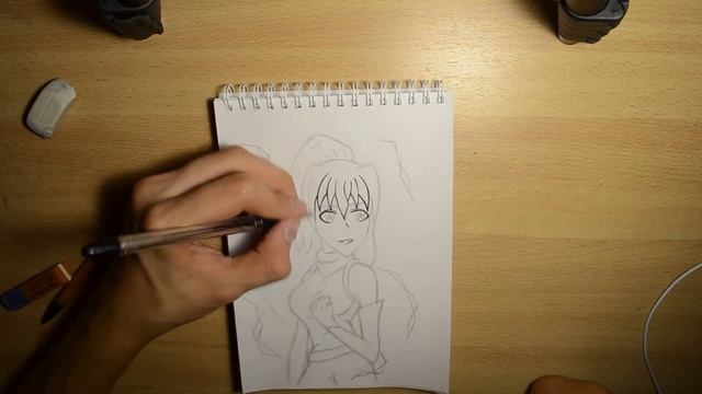 I draw anime. Drawing a girl in the style of anime. Рисую аниме. Рисование девочки в стиле аниме. смотреть онлайн