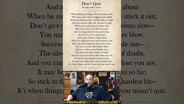 "Don't Quit" By Edgar Albert Guest смотреть онлайн