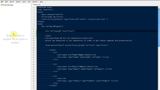 Php and Mysql Based Newsletter System Part 2.1:- Setting up the signup form смотреть онлайн