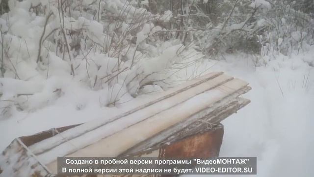 самодельный снегоход везёт груз в лес смотреть онлайн