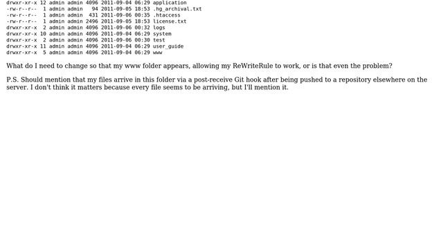 Apache2 not displaying one directory, causing .htaccess rules to fail. What's wrong? смотреть онлайн