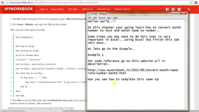 Convert month name to month number excel vba смотреть онлайн