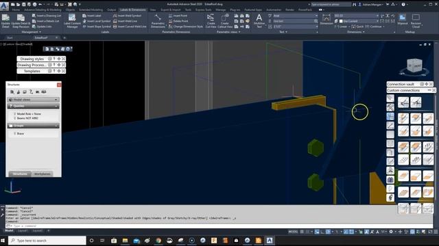 ADVANCE STEEL IN 5 - Custom Connections. смотреть онлайн