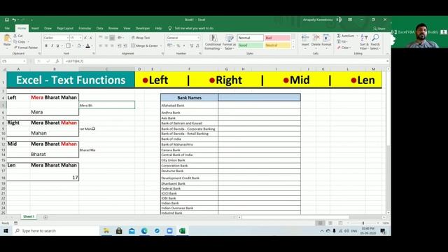 How to write Excel Text Functions ||Excel Left || Excel Right || Excel Mid || Excel Len смотреть онлайн