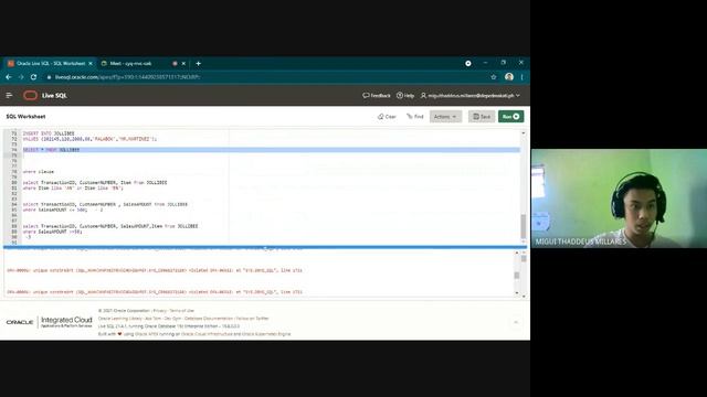 ORACLE SQL LIVE TUTORIAL PROJECT смотреть онлайн
