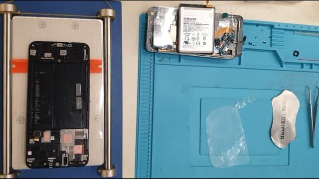 Разборка и замена стекла Samsung A50 A505 смотреть онлайн