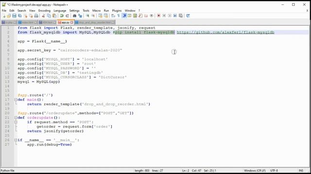 Python Flask Drag and Drop Reorder with Jquery Ajax Jquery-UI and MySQLdb Database смотреть онлайн