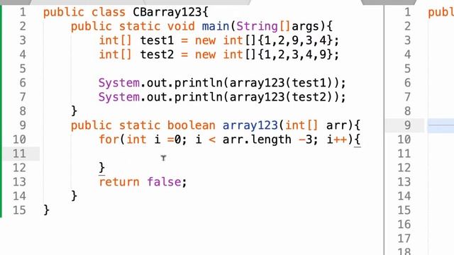 CodingBat Java Array123 смотреть онлайн