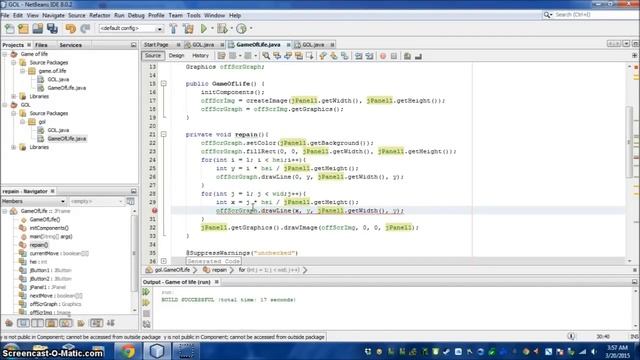 Creating Conway's game of life in java смотреть онлайн