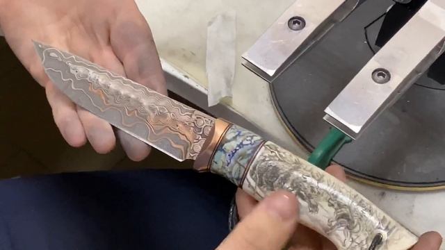 Заточка дорогого ножа (финишная) на эльборах | Обзор для своего клиента | Кузница Династия смотреть онлайн