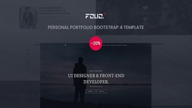Folio – Personal Portfolio Bootstrap 4 Template | Themeforest Website Templates and Themes смотреть онлайн
