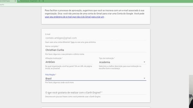 Como criar uma conta no Google Earth Engine смотреть онлайн