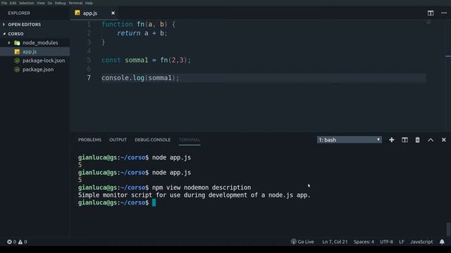 [ITA] Node.js - Installare nodemon come dipendenza globale #9 смотреть онлайн