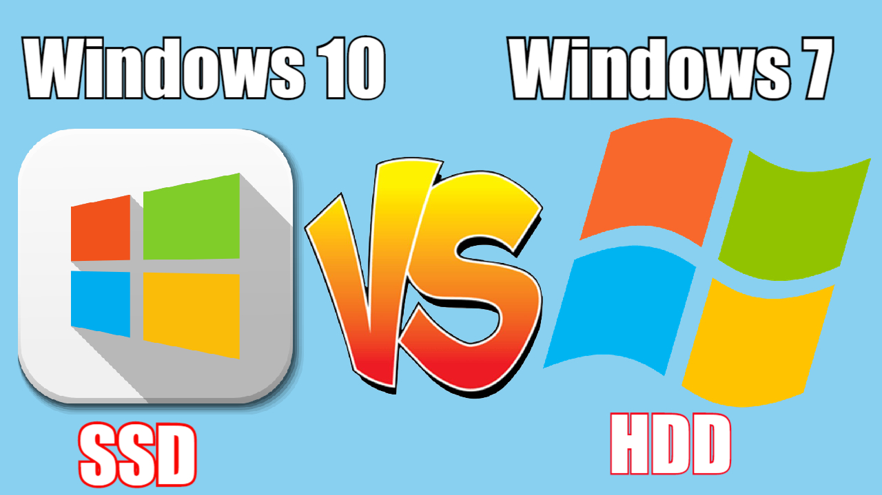 Windows 10 SSD VS Windows 7 HDD смотреть онлайн