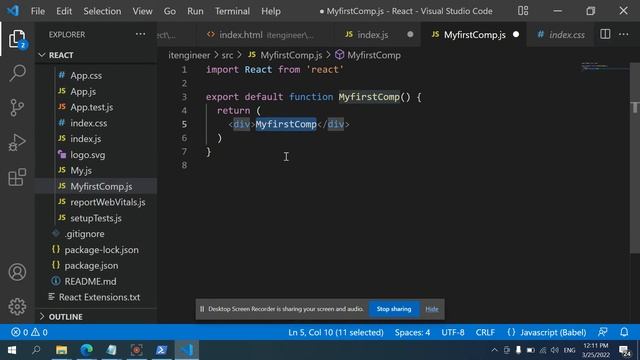 React Js Tutorial + Create Component | Complete React Course #4?? смотреть онлайн
