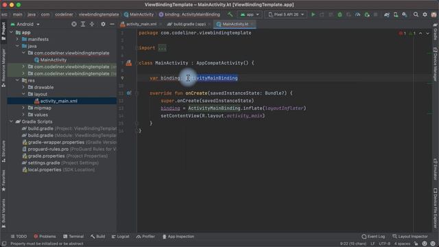 View Binding: установка и использование в Activity смотреть онлайн