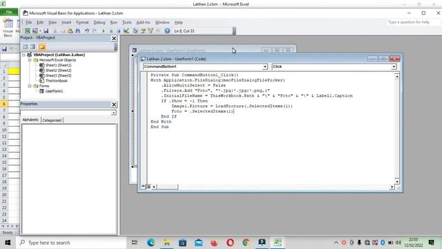 Cara membuat Tombol Upload Foto di excel VBA lengkap dengan Codingnya смотреть онлайн