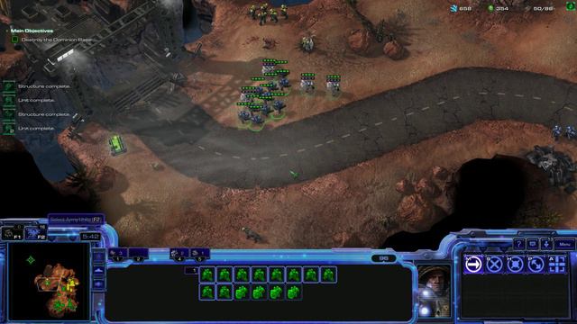 StarCraft 2 Co-op Campaign: Wings of Liberty Mission 2 - The Outlaws смотреть онлайн