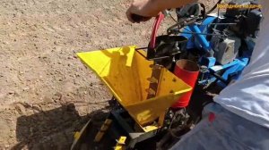 Посадка картофеля мотоблоком Нева МБ-2 с картофелесажалкой 2022г.