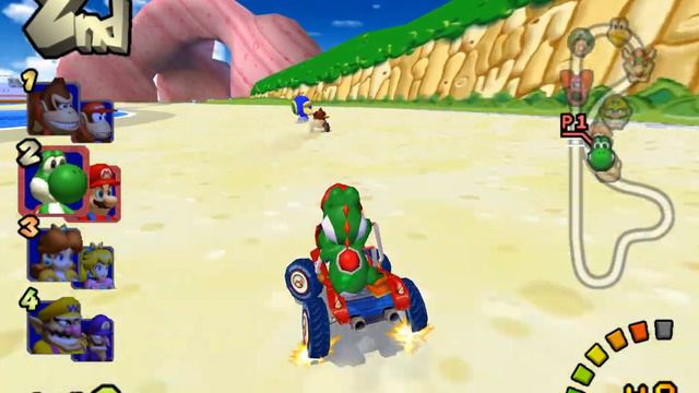PEACH BEACH (100CC) | Mario Kart: Double Dash!! | Walkthrough, No Commentary, 4K, GameCube смотреть онлайн