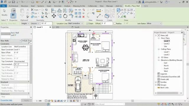 Import AutoCAD Plan to Revit ....ఆటోక్యాడ్ ఫ్లోర్ ప్లాన్ రెవిట్ అర్చితెక్చర్ లో ఇంపోర్ట్ చేయటం ఎలా смотреть онлайн