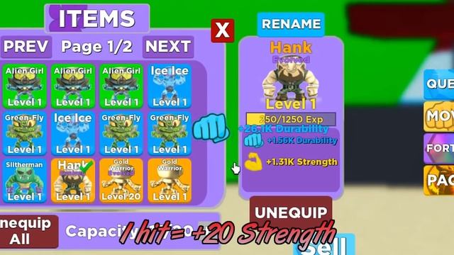 ?Muscle Legends - How to Make The OG Gold Warrior Pet 1Million Strength (Pet Glitch?) смотреть онлайн