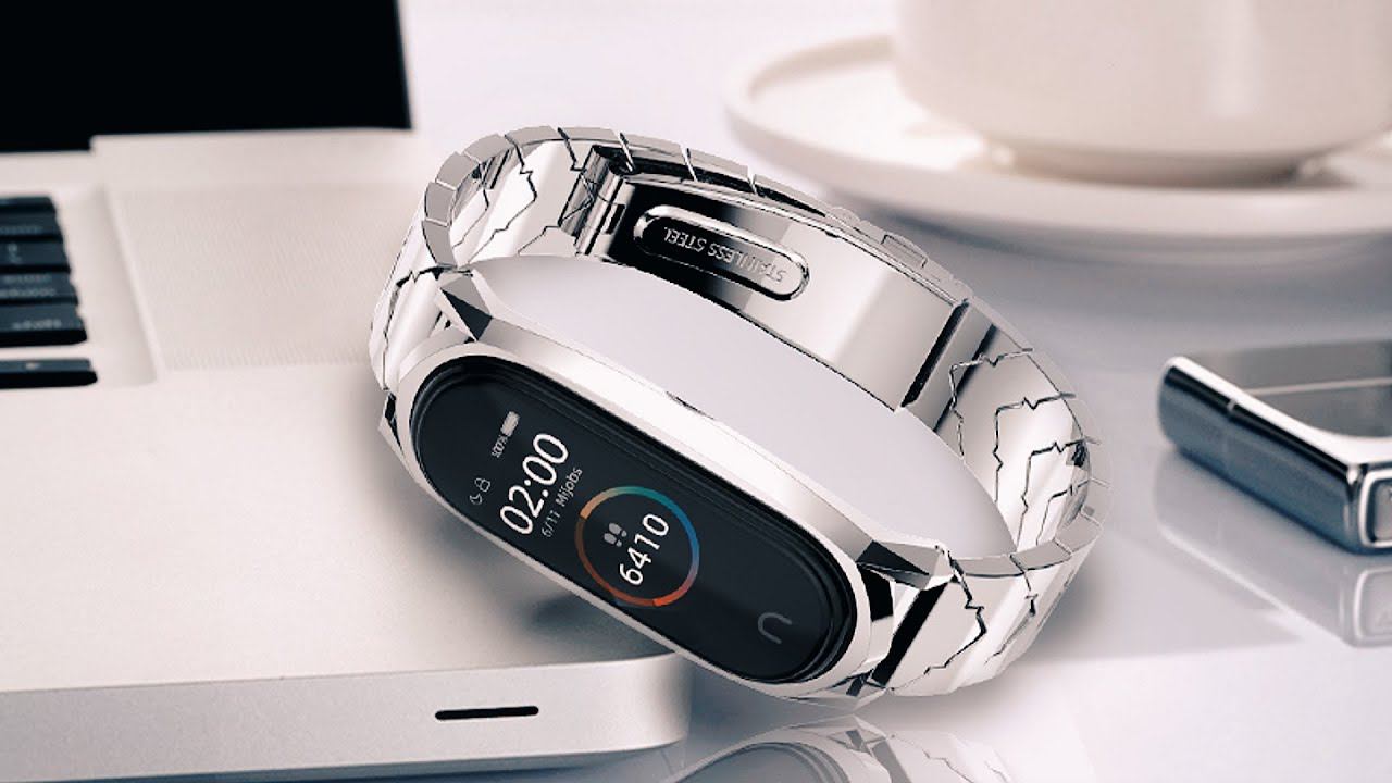 Металлический браслет, ремешок для MI Band 5. Подойдет на MI Band 4 и 3 смотреть онлайн