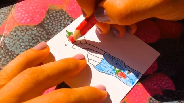 Рука Клубничной Феи/ идея для рисования/ наклейка/как делать наклейки/ просто рисуем.