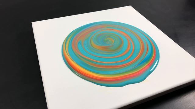 Multi Color Acrylic Pour Painting With Funnel