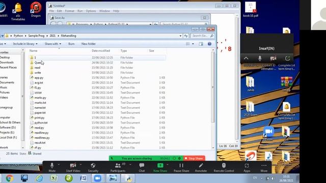 Python Tamil | class on 26.08.2021 | Part I | File Handing | By ML.Nazar Sir смотреть онлайн