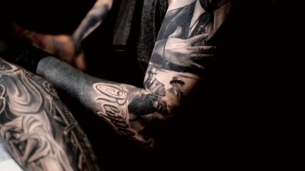 Tattoo slow motion | Process tattoo | ТАТУ ПРОЦЕСС | Finished tattoo