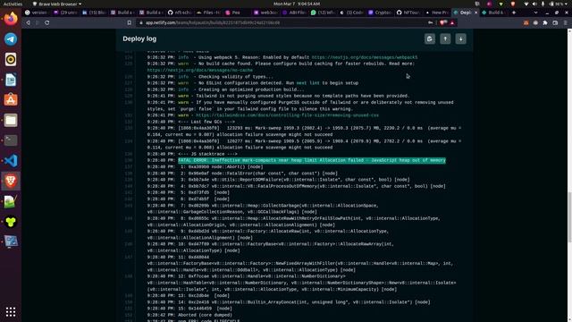 FATAL ERROR: Ineffective mark-compacts near heap limit Allocation failed - JavaScript out of memory смотреть онлайн