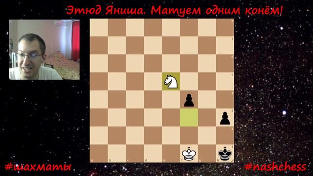 Этюд Яниша! Для мата нужен ТОЛЬКО конь. смотреть онлайн