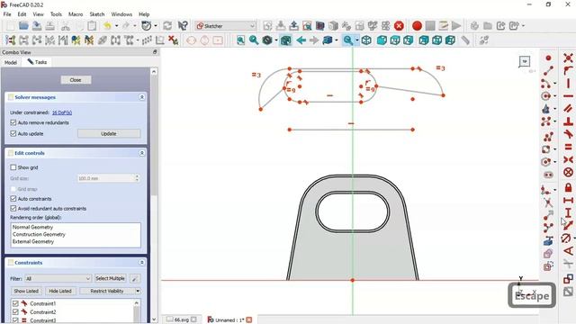 FreeCAD Beginners tutorial: practical exercise 67 смотреть онлайн