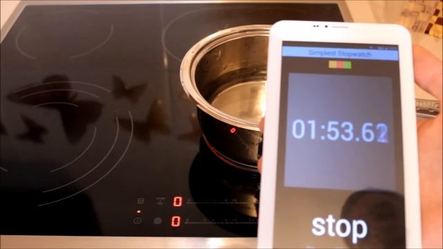 Варочная поверхность. Electrolux . Кипятим пол литра воды на время. смотреть онлайн