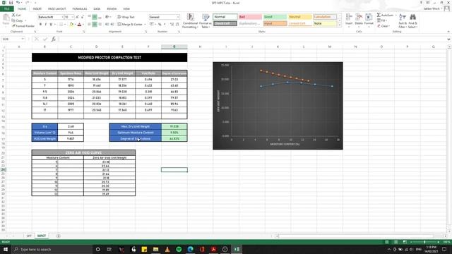 Modified Proctor Compaction Test on MS Excel (Ph) смотреть онлайн