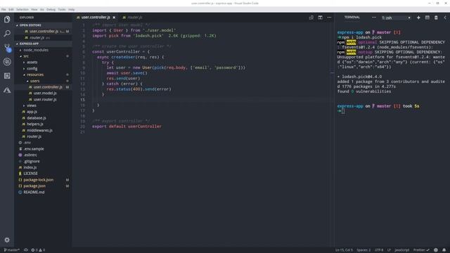 4.2 Building Node.js APIs with Express/MongoDB - CRUD Create смотреть онлайн
