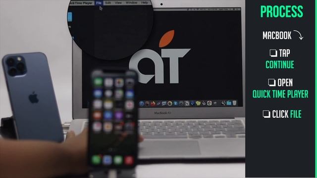 iPhone 12, 12 Mini, 12 Pro Max mirror with MacBook Pro/Air смотреть онлайн
