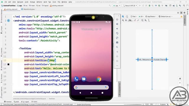Android Studio 3.6 TextView Widget смотреть онлайн
